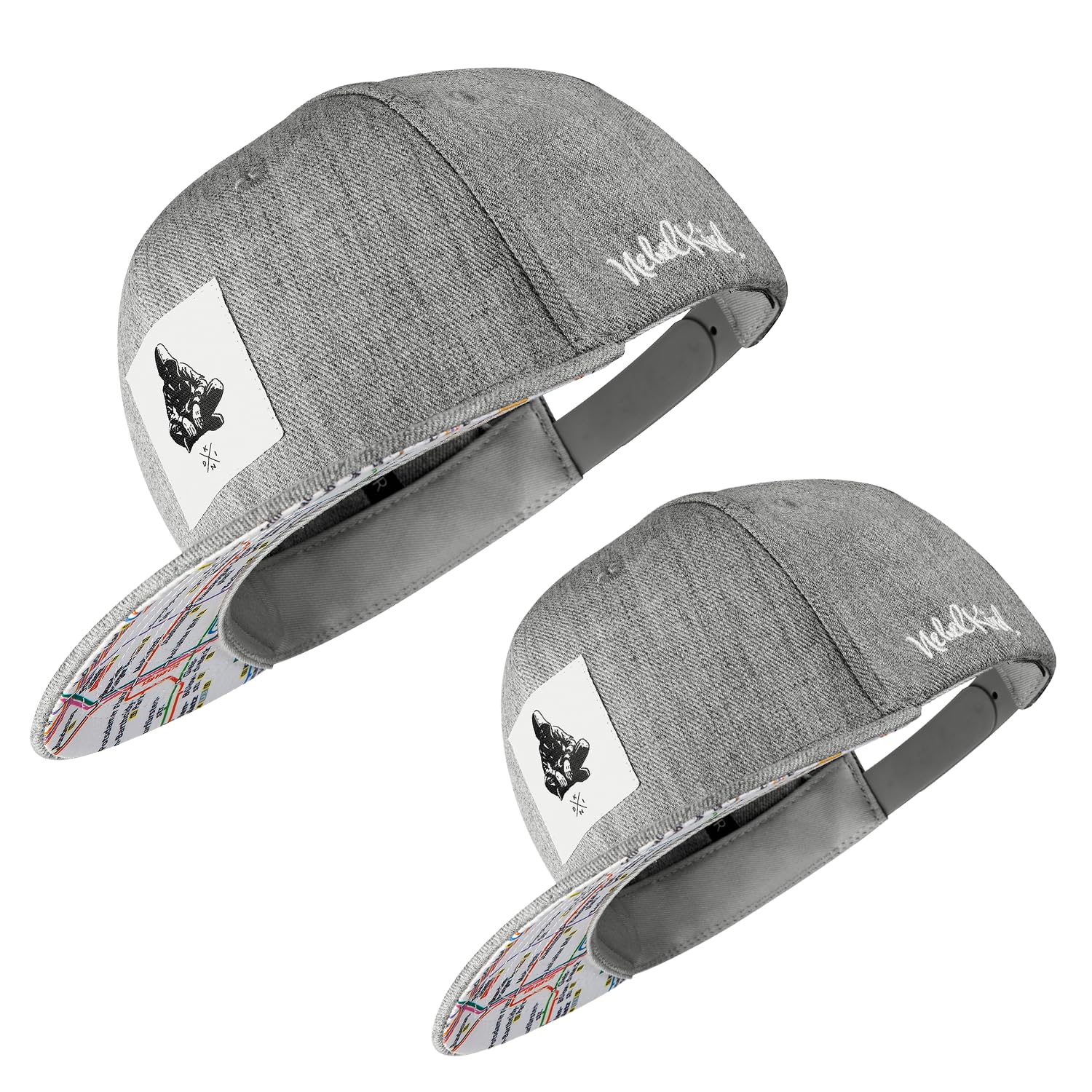Nebelkind Cappello Snapback-cap Uomo Donna Berlin Grigio, Taglia Unica, Unisex, Cappellino da Baseball Taglia Regolabile, Stile Streetwear, Cappellino da Baseball