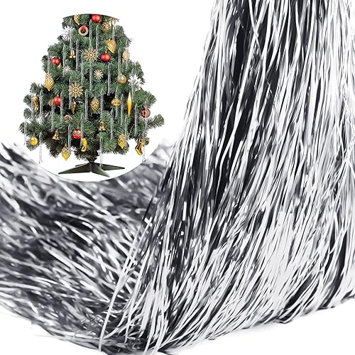 Timgle 20000 hebras de oropel de carámbano para árbol de Navidad, flecos de papel de aluminio, guirnalda de carámbanos brillantes para decoración de