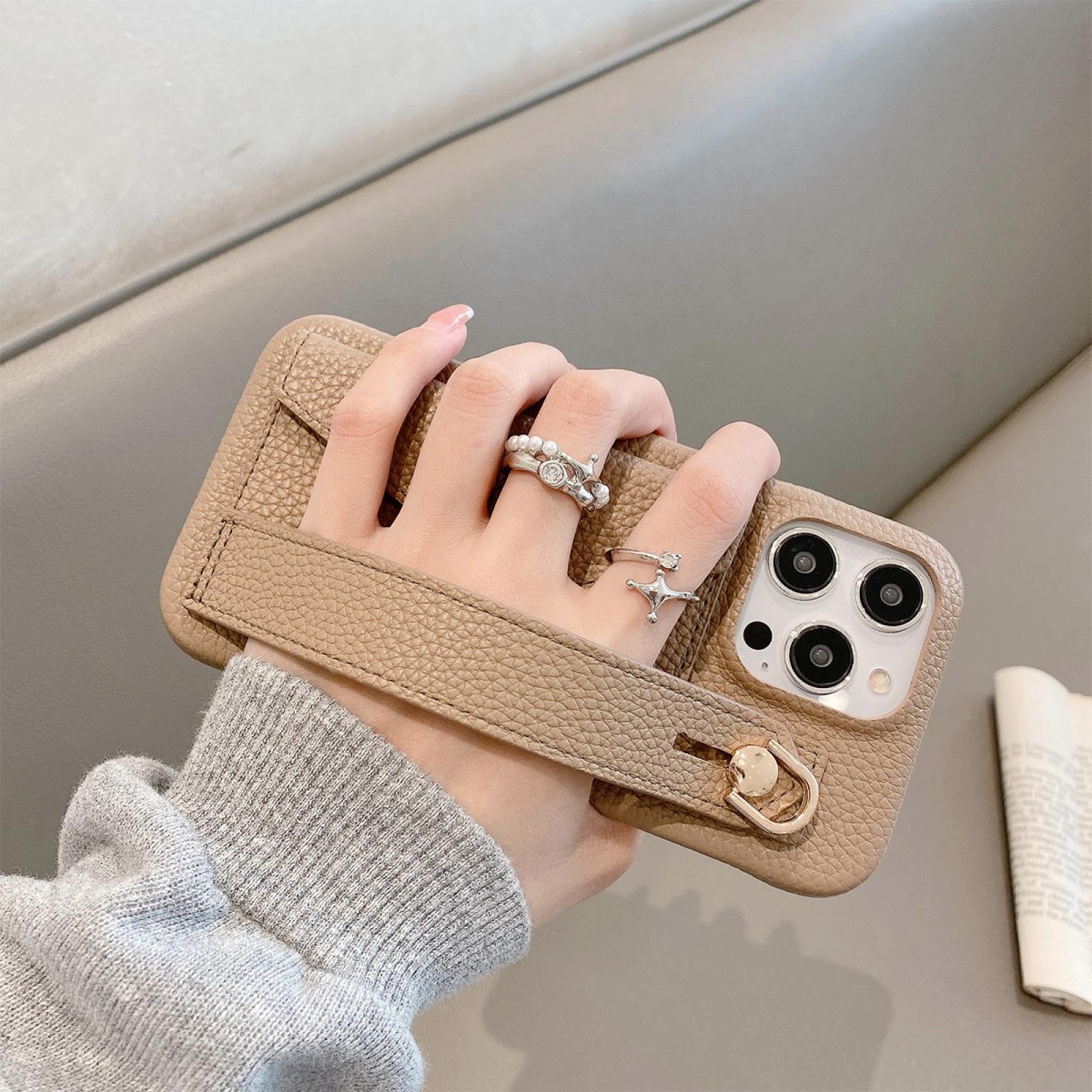 miq.*❩❤️ RNOZX for iPhone 11 Pro Wrist Strap Wallet Leather Case