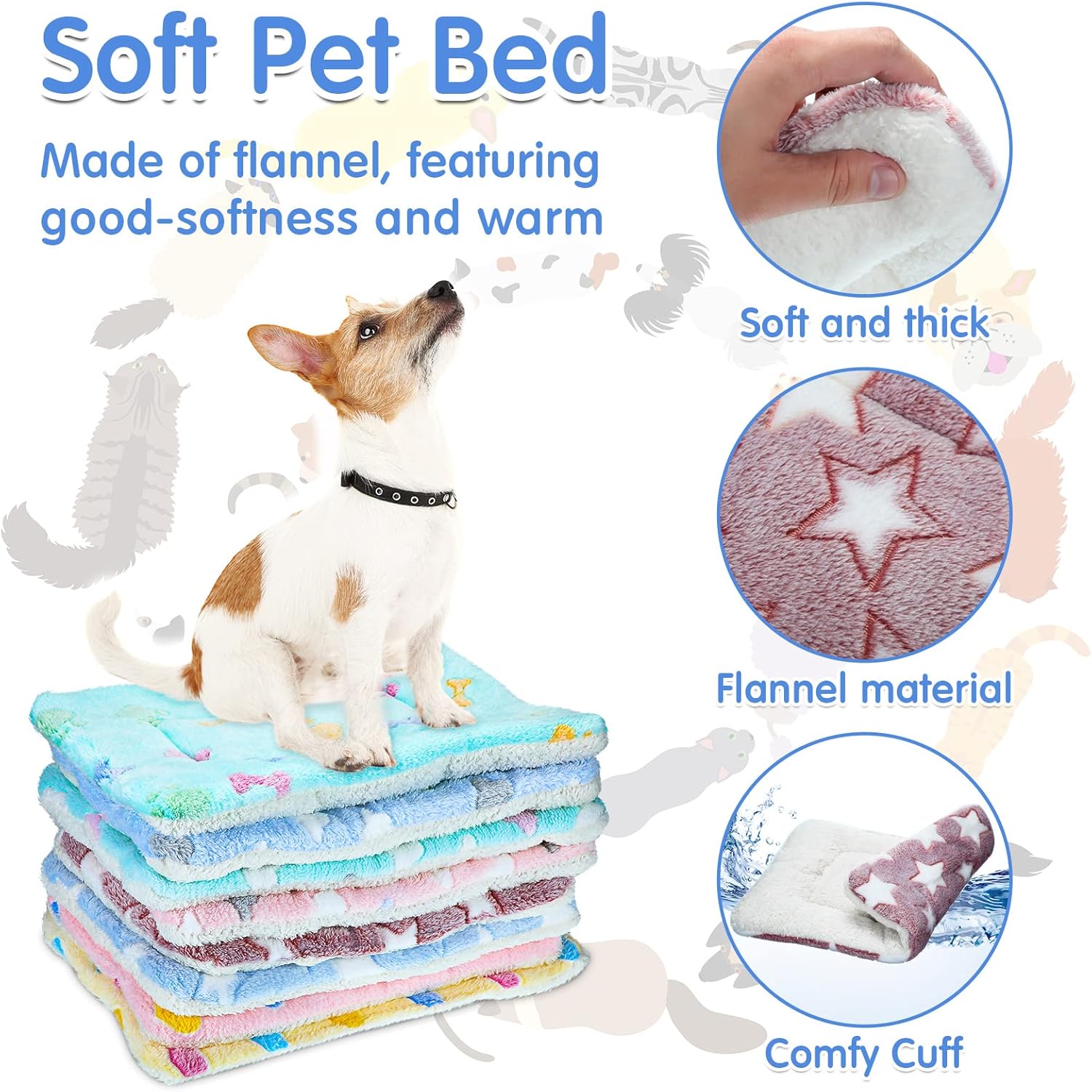 8 Pieces Small Animal Guinea Pig Bed Winter Warm Hamster Sleep Pad for Squirrel Hedgehog Rabbit Chinchilla Ferret Puppy Small Dog Bunny Bed Cage Mat House Nest Hamster Accessories, 11.8 x 15.7 Inches : Pet Supplies