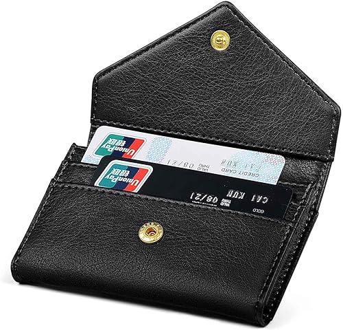 Vista 3 de XEYOU Funda para tarjetas de crédito para mujer, tarjetero con bolsillo frontal para mujer