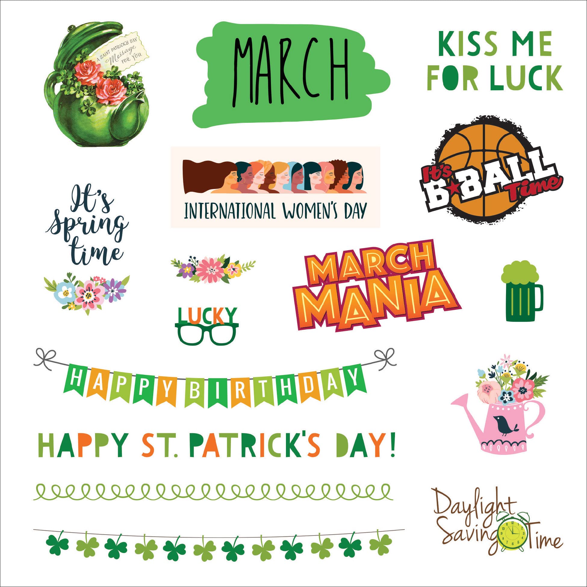 A Year in Stickers: Fun Pictures and Words to Highlight Celebrations