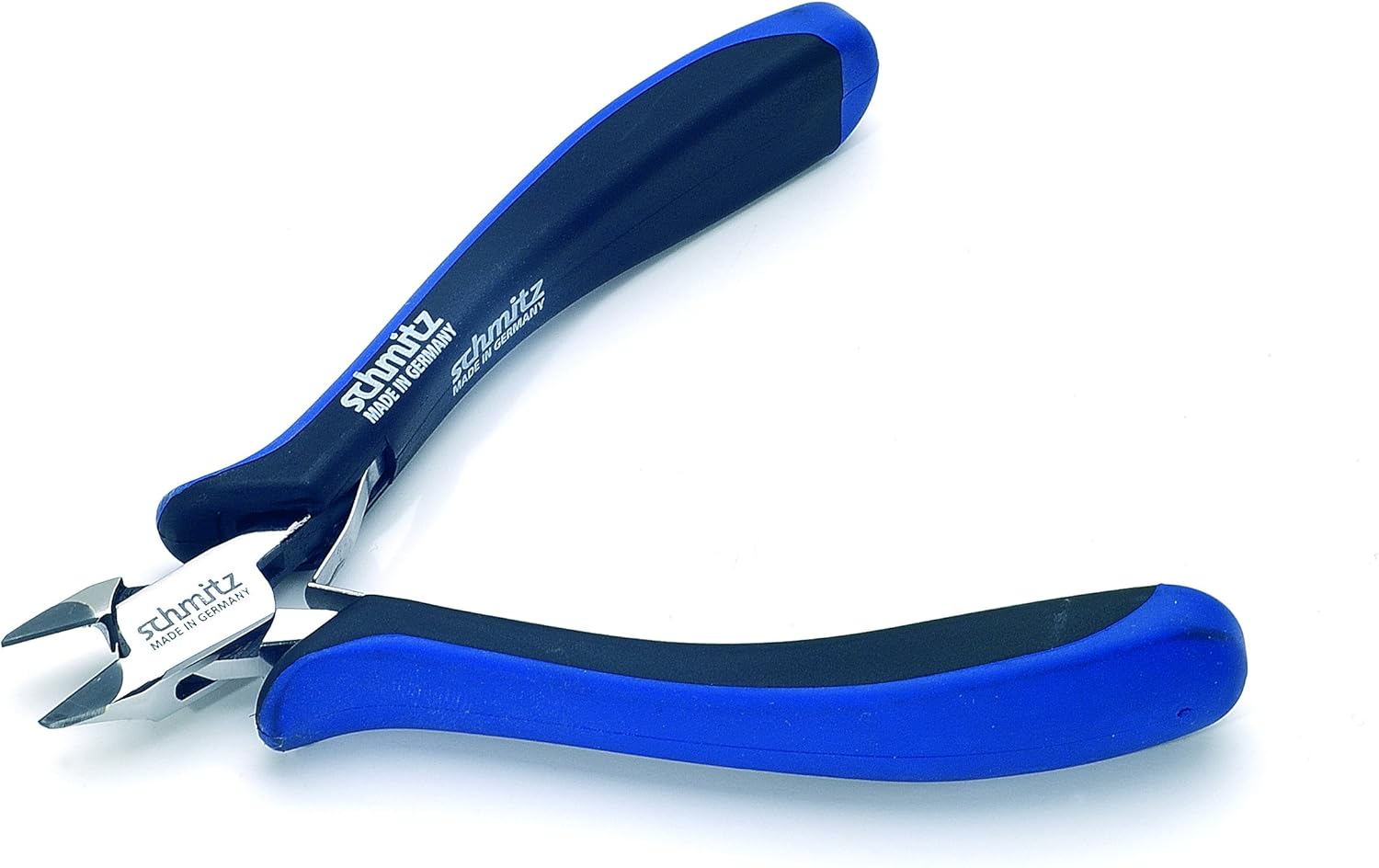 Side Cutting Pliers 4.3/4'' - Tungsten carbide tipped - schmitz 3437HS22 - tapered head with fine bevel, relieved jaws - ESD- Dissipative - Hightech tool for professionals - Made in Germany - Solingen