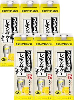 Amazon.co.jp: サントリー こだわり酒場のレモンサワーの素 1800ml ×6