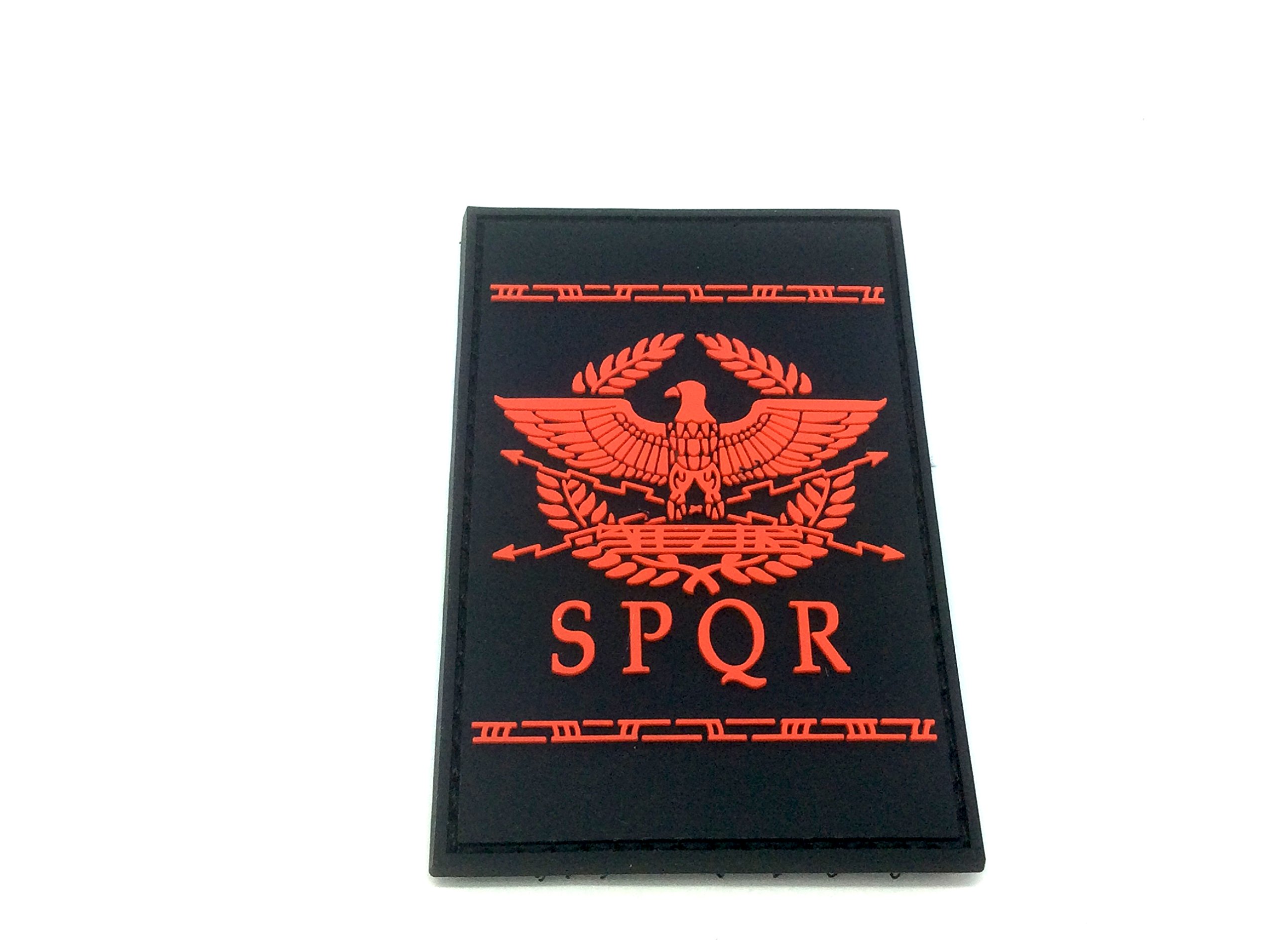 SPQR Ancient Roman Republic PVC Airsoft Paintball Patch (Red)