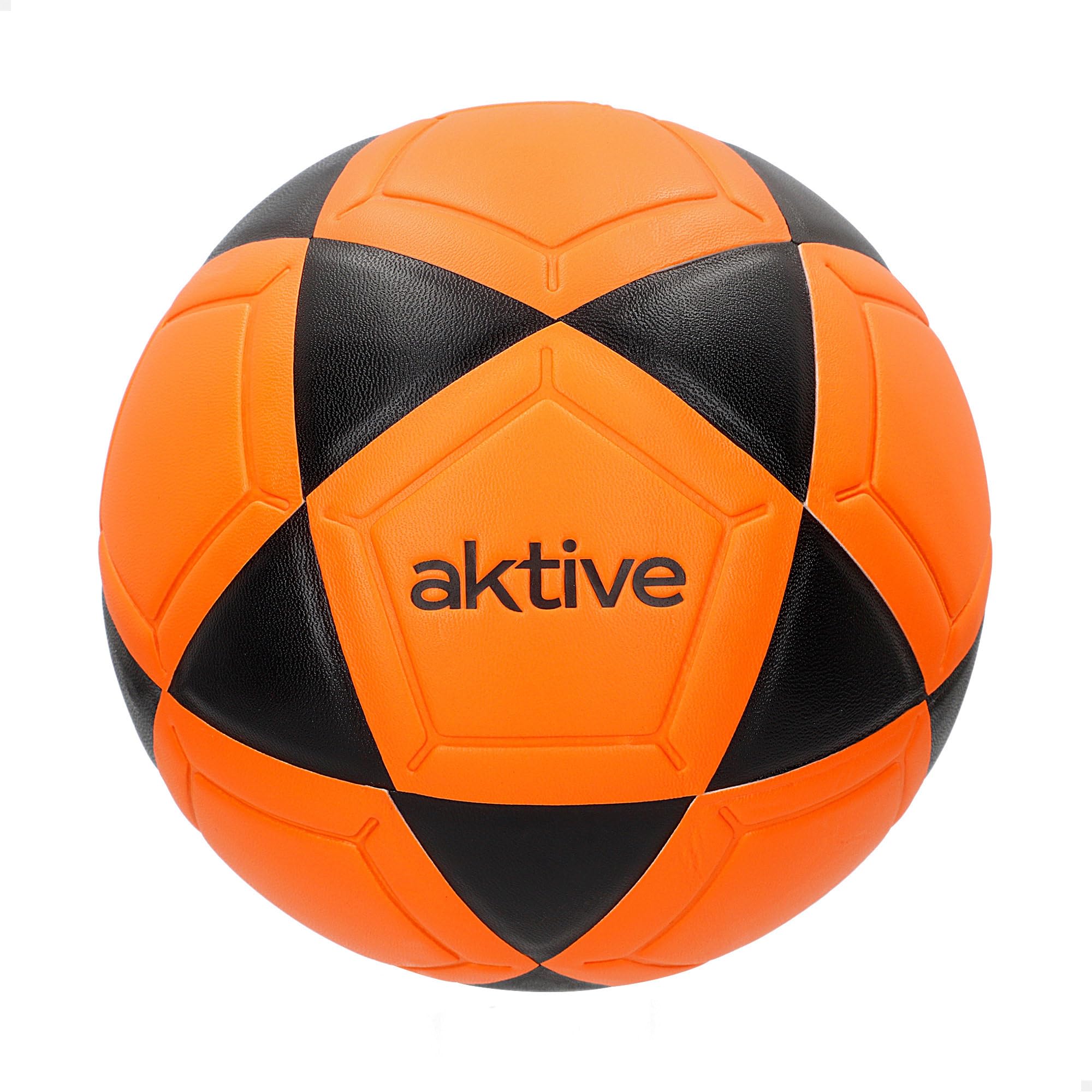 AKTIVE Balón de Fútbol Sala PVC Talla 3 230-250g D18 cm Naranja y Negro