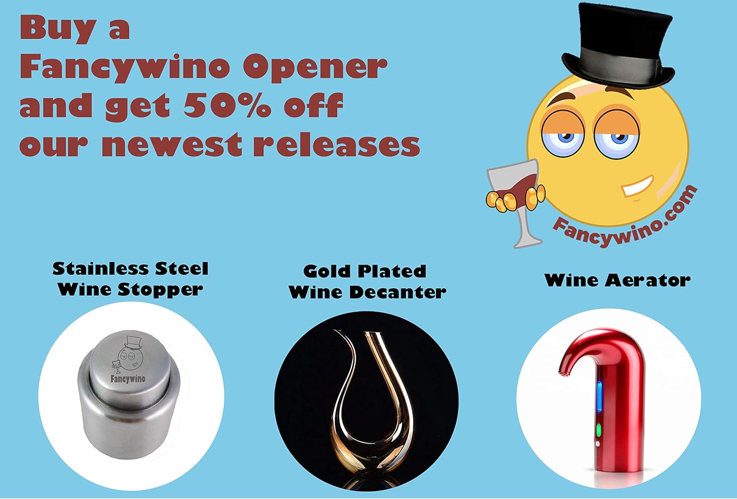 60% Off Discount Fancywino Fun Wine Bottle Opener | Foil Cutter | Air Pressure Wine Opener | Easy Cork Remover | Pump Corkscrew | Perfect for Fancy Wine Lovers Exclusive Discount 60% Price Fancywino Fun Wine Bottle Opener | Foil Cutter | Air Pressure Wine Opener | Easy Cork Remover | Pump Corkscrew | Perfect for Fancy Wine Lovers