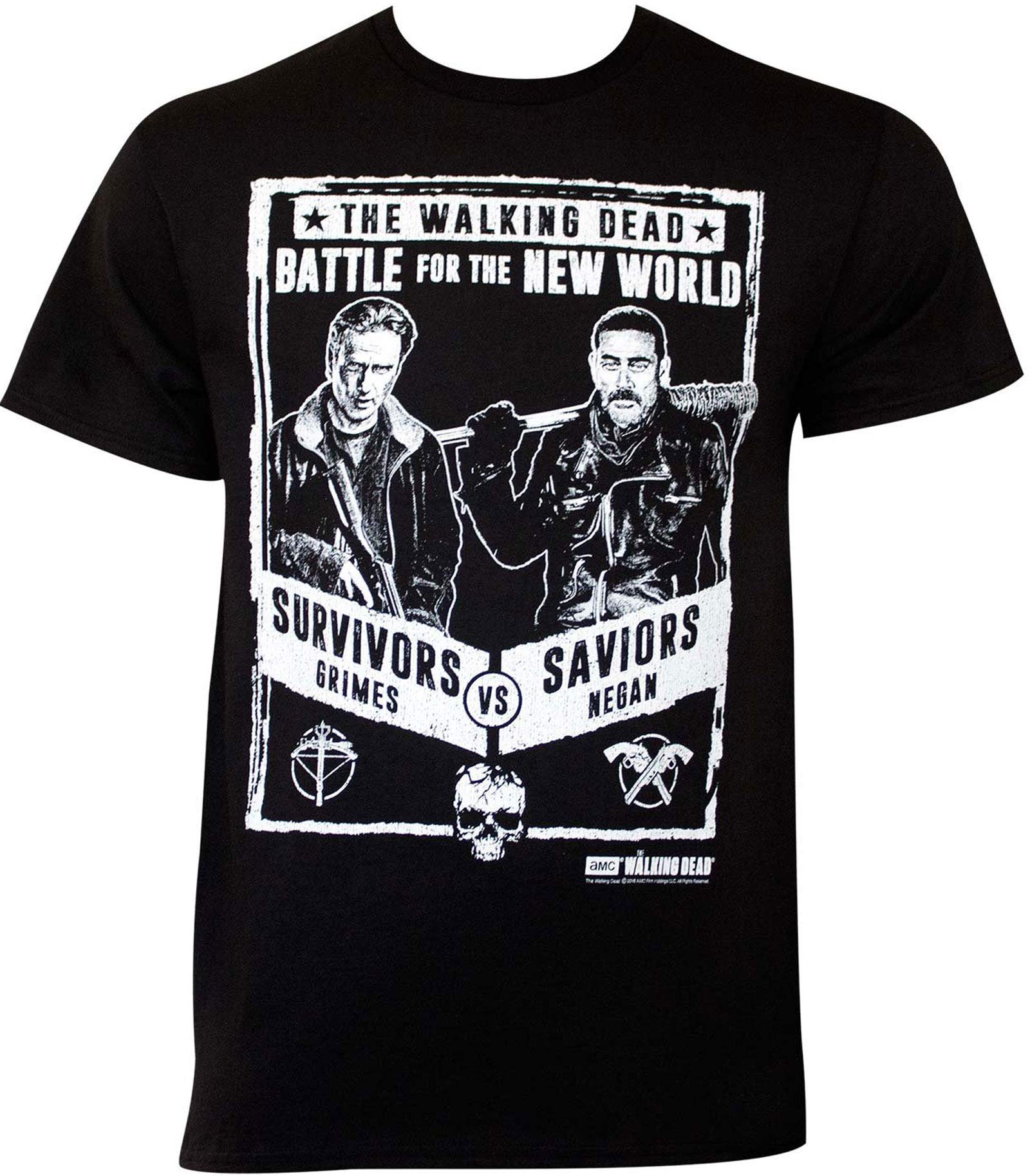 The Walking DeadWalking Dead Grimes Vs Negan Poster Adult T-Shirt