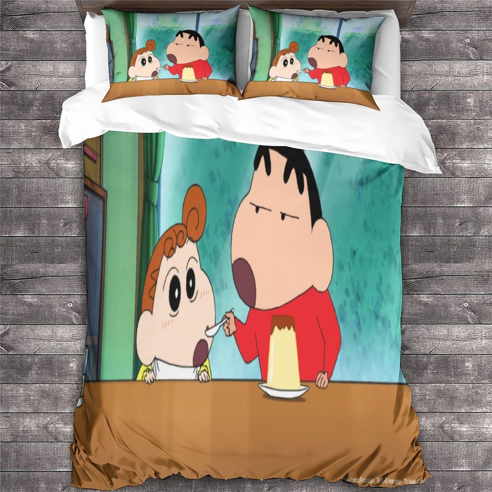 Housse de couette Crayon Shin-chan en microfibre 3D pour décorer une chambre d'enfant