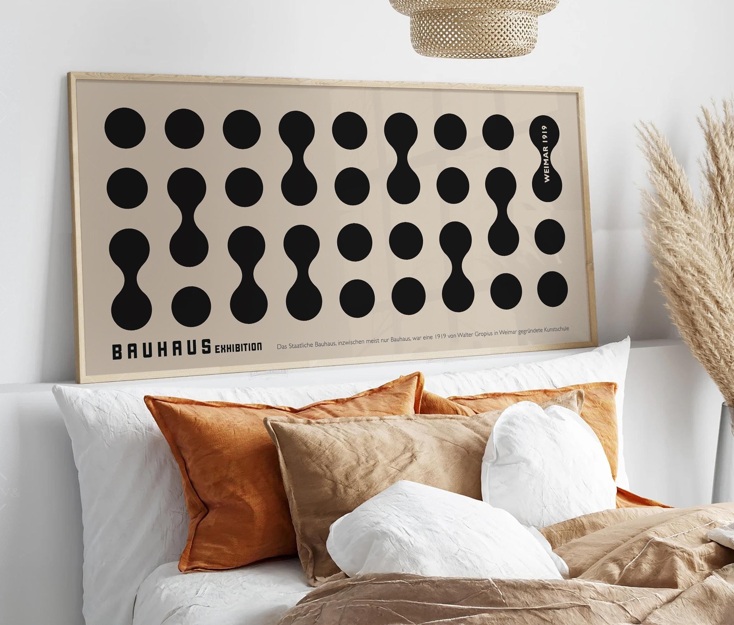 CAOXTART Mid Century Modern Bauhaus Art Painting, Large Horizontal Print, Panoramic Long Narrow Poster(70x140cm/Frameless)