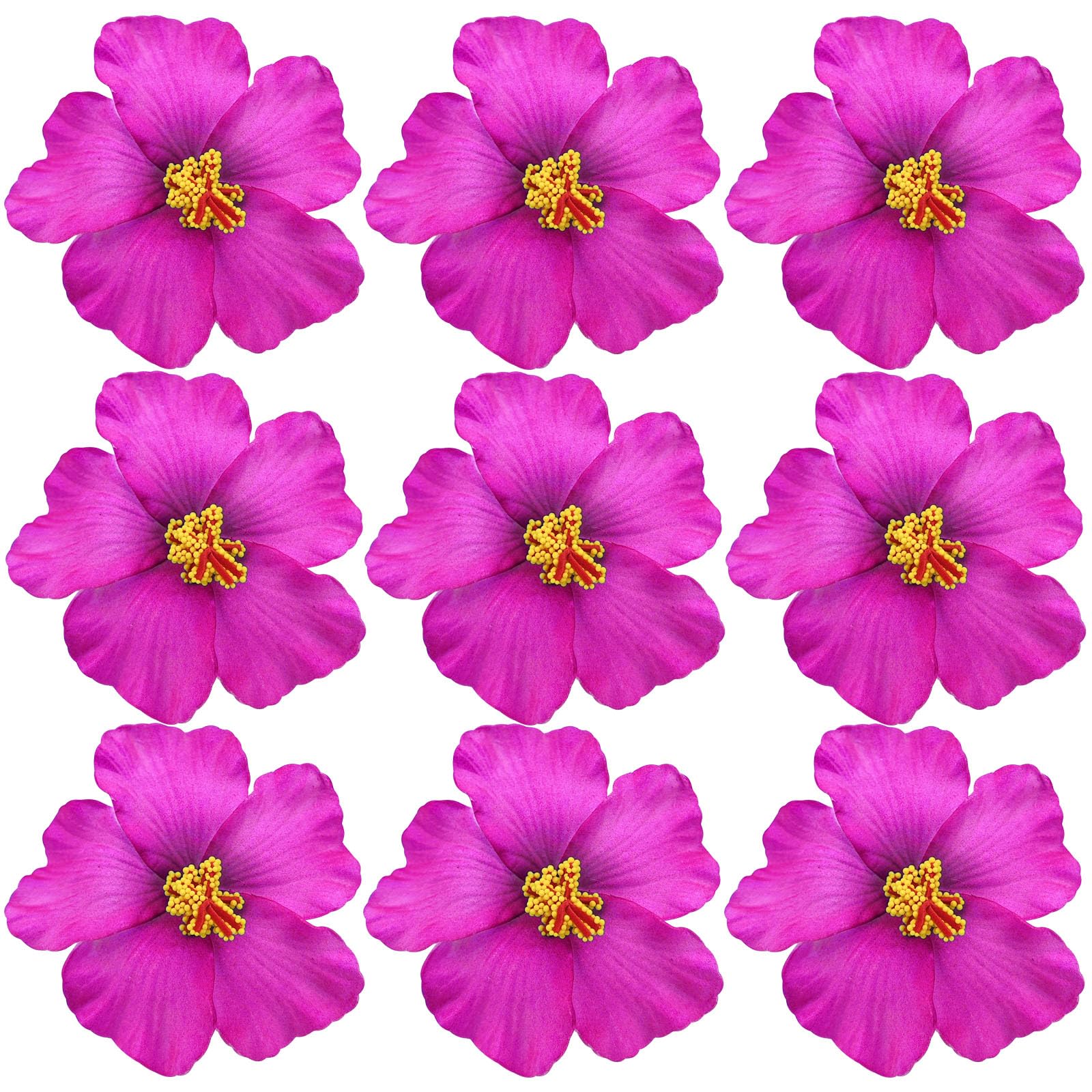 Arvintas 20 PCS Rose Hawaiian Faux Flowers Hibiscus Flowers Hawaii Party Summer Party DIY Foam Hibiscus Flower for Tabletop Decoration Party Favors