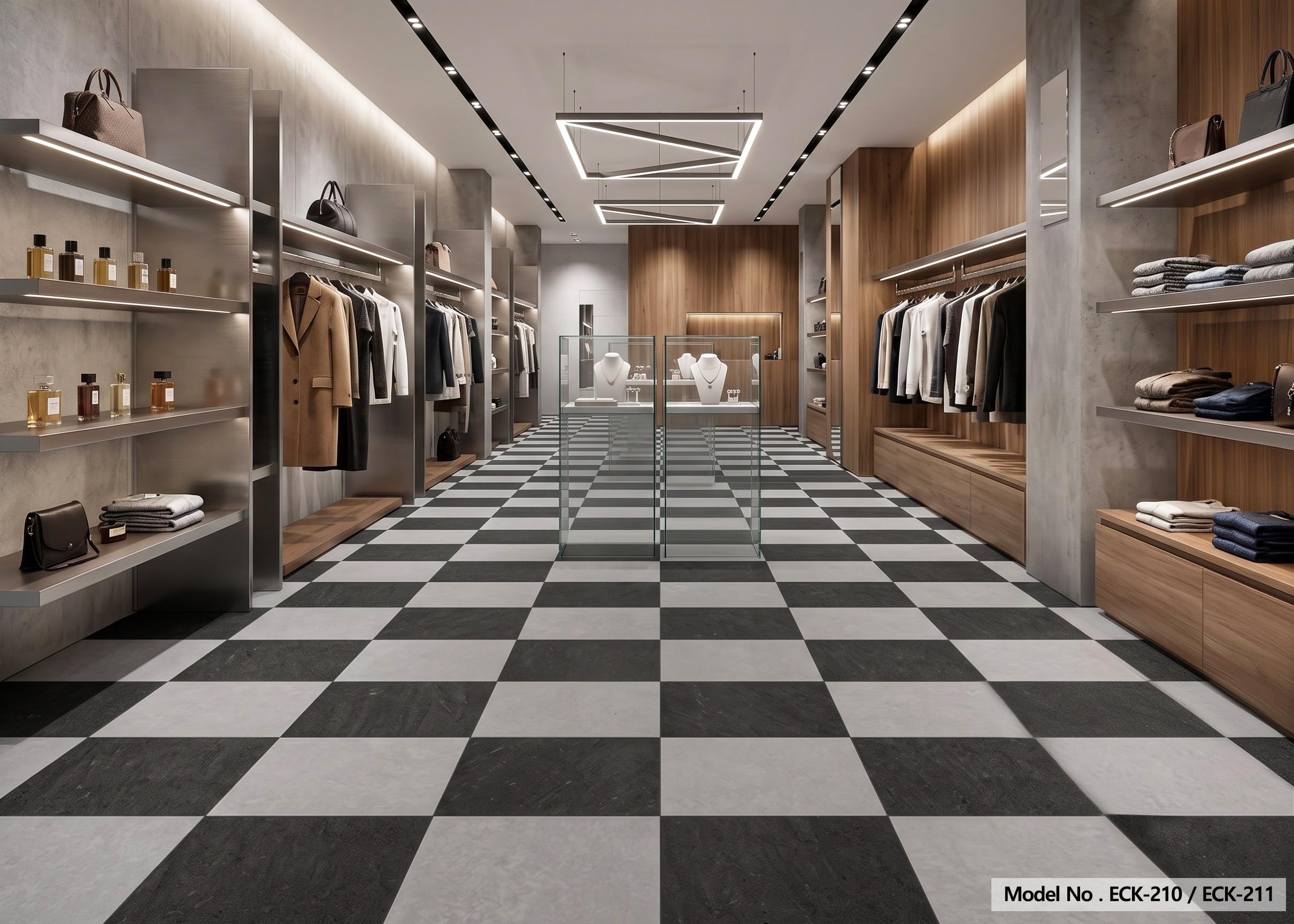 ROSEROSA LVT-ECK-210 - Piastrelle per pavimenti in vinile, 40 x 40 cm, spessore 2 mm, impermeabili, autoadesive, resistenti