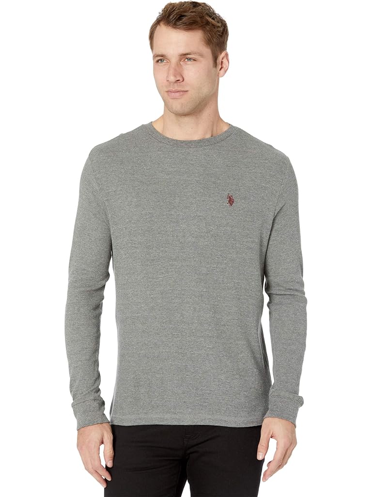 U.S. POLO ASSN. Long Sleeve Crew Neck Solid Thermal Shirt