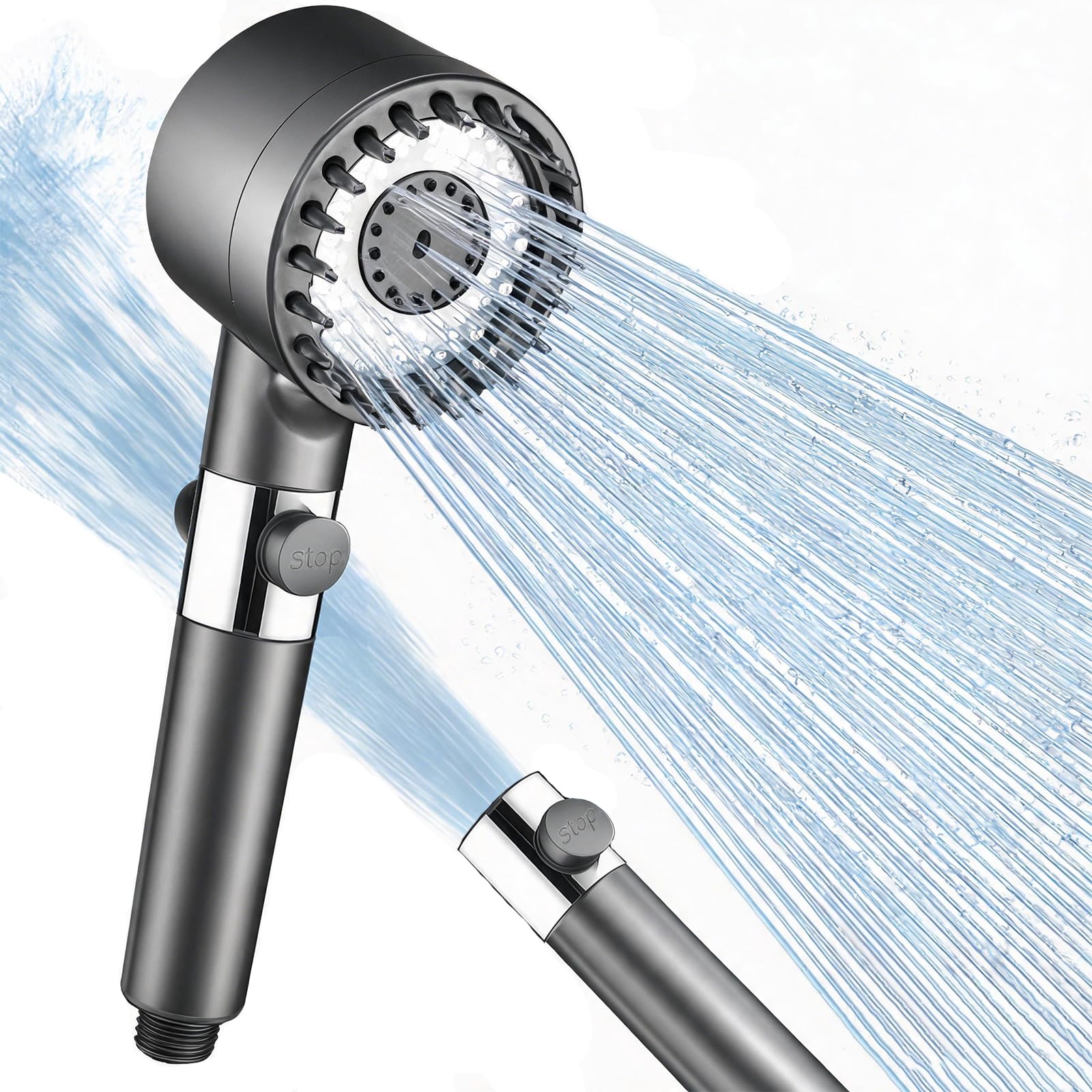 mercham High Pressure Shower Head, Massage Shower Filter for Hard Water