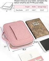 Vista 2 de Funda para Biblia para Mujeres, Suministros para Estudio de la Biblia, Kit de Diario de la Biblia, 6 Resaltadores y Bolígrafos para Biblia sin