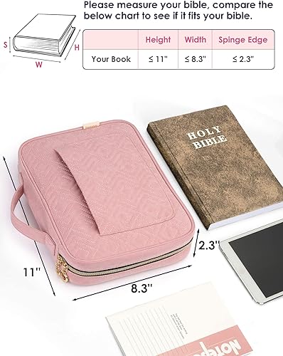 Miniatura 2 de Funda para la Biblia para mujer, suministros de estudio bíblico, kit de diario de la Biblia, 6 resaltadores de la Biblia y bolígrafos que no se