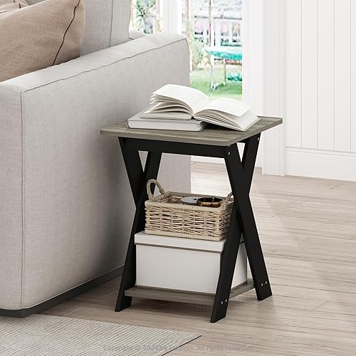 Miniatura 13 de FURINNO - Mesita auxiliar de diseño sencillo Roble Francés/Negro,Espresso,Negro Espresso,Roble gris,https://www.amazon.com/dp/undefined