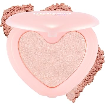 lilybyred Luv Beam Glow Veil | Korean Heart-Shaped Highlighter, Illuminating Shimmer, Radiant Glow, Silky Powder Texture, Buildable & Blendable, Lightweight & Long-Lasting, 0.11 oz. 04 Sun Beam