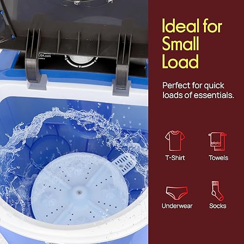 Miniatura 5 de Pyle - Versión actualizada de la lavadora portátil - Carga superior portátil, mini lavadora, lavadora silenciosa, controlador rotativo, 110V - Para