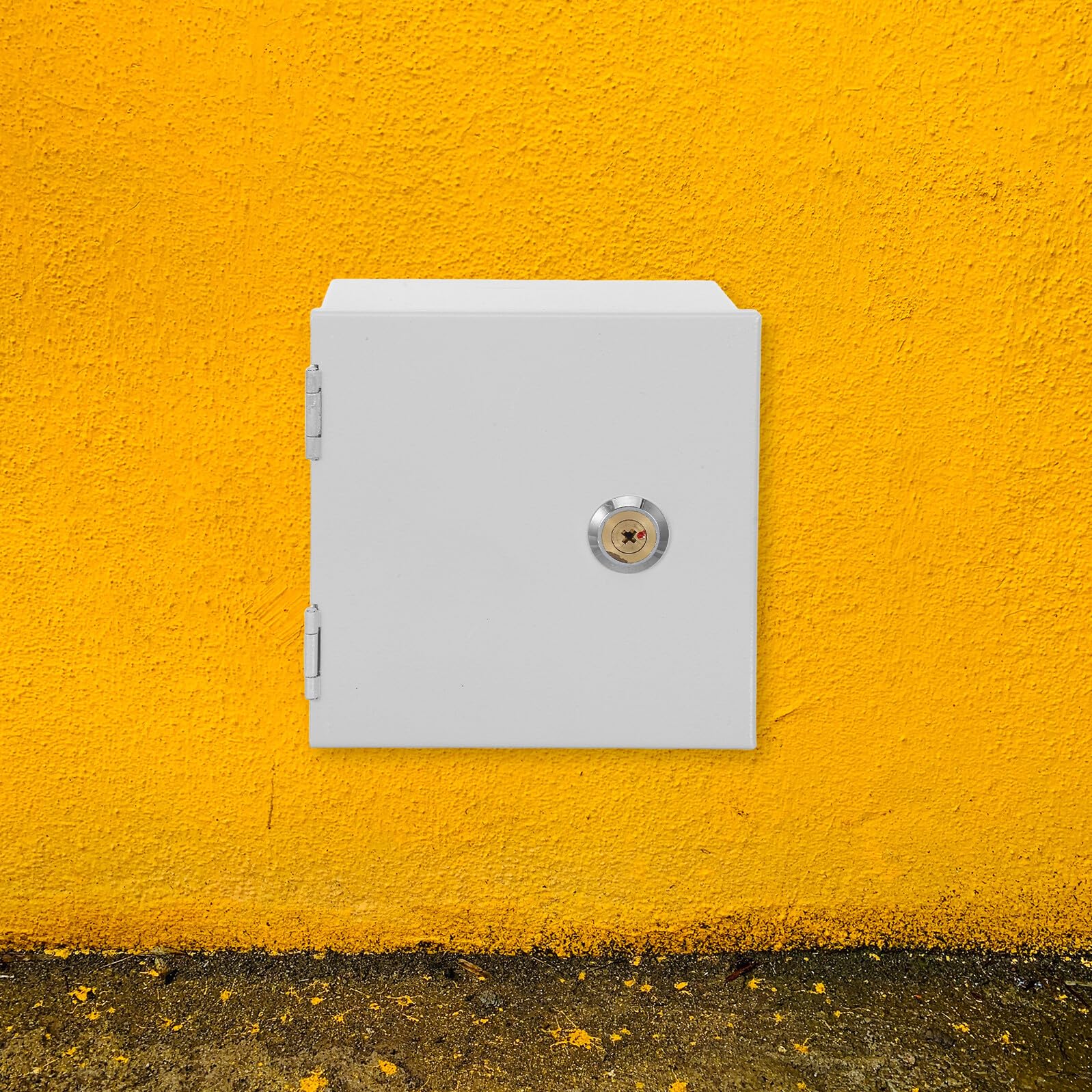 Copripresa Elettrico Esterno per Auto, Antifurto, Ferro Argento | Scatola di Presa Elettrica Esterna, Installazione Facile, Interruttore Integrato, per Giardino e Outdoor