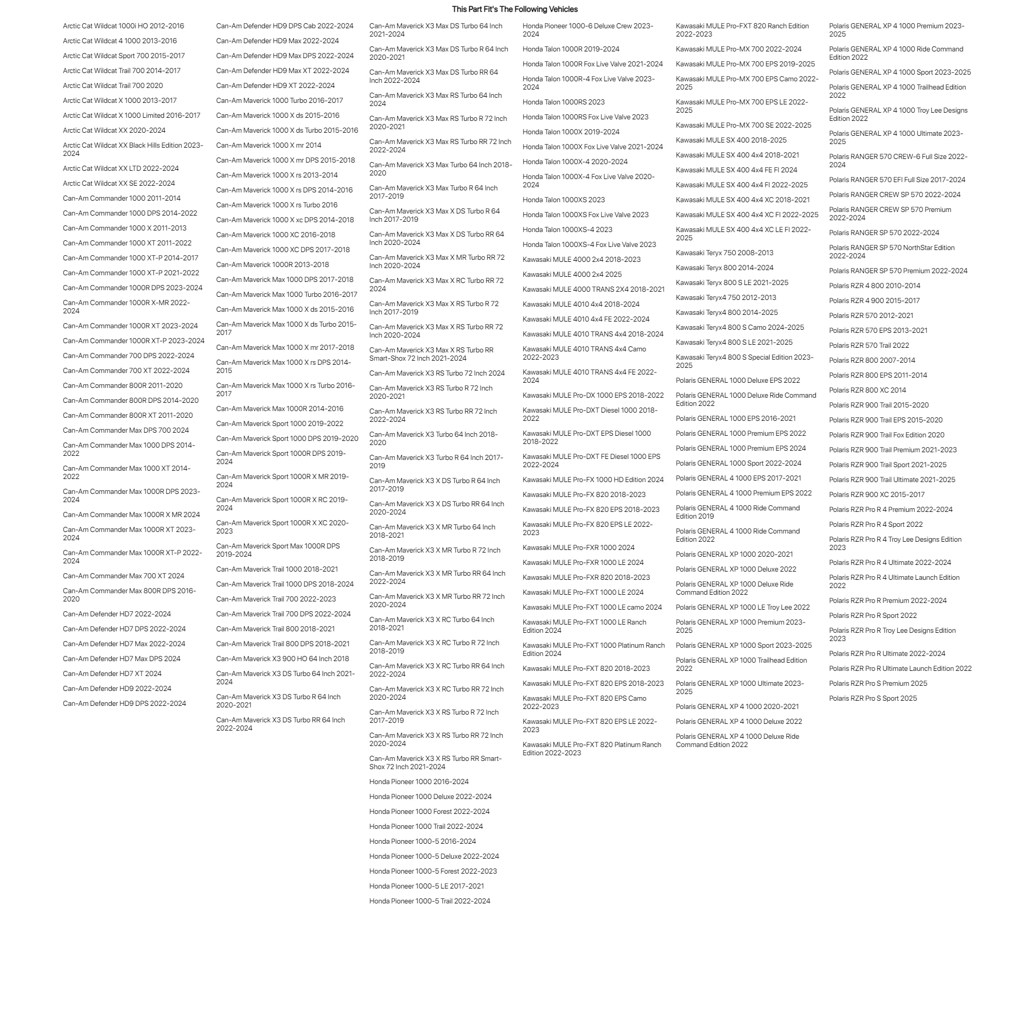 TUSK UTV Headset Hanger for Polaris RZR Trail S 1000 Premium 2021-2022