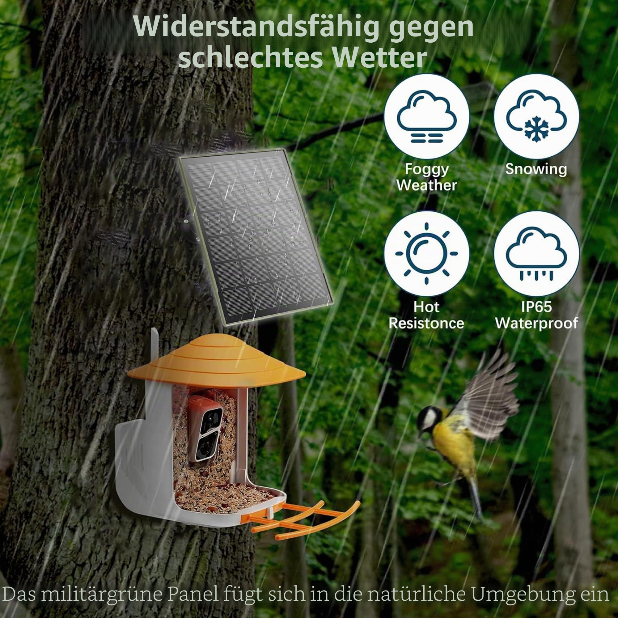 2Pack Solarpanel 3W 5V 6000mAh Li-Ionen-Akku IP66 kompatibel mit Jagdkameras 3G 4G