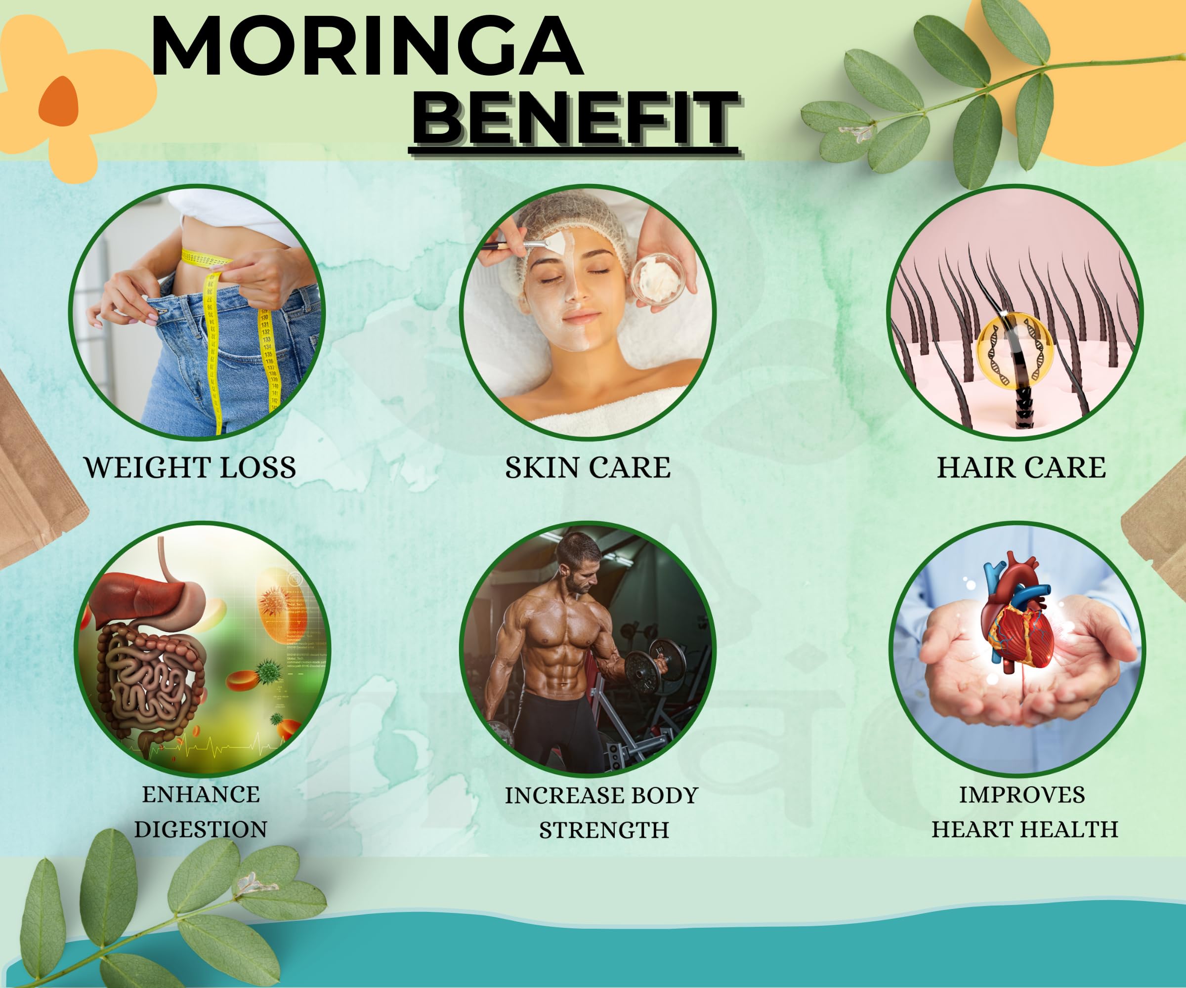 100% Organic Moringa Powder 400 Gm (200gm Pack of 2) Immunity Booster Drumstick Leaf Powder Natural Multi-vitamin Anti-Oxidant Good for Hair & Skin Protein Rich — Amazon image 3