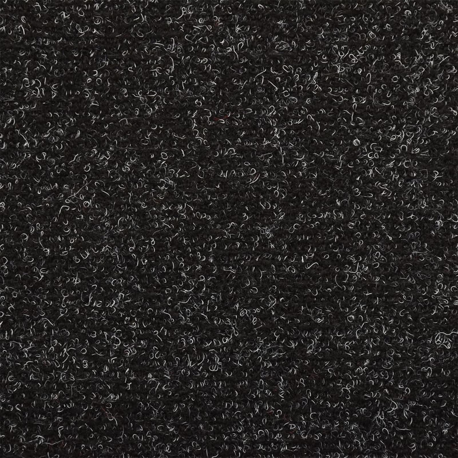 ShGaxin Treppenmatten 10 STK Stufenmatten, Treppenteppich, Treppenstufen Matten, Treppenschutz, Stufenteppich, Treppenstufenmatten, Schwarz 65x25 cm Nadelvlies