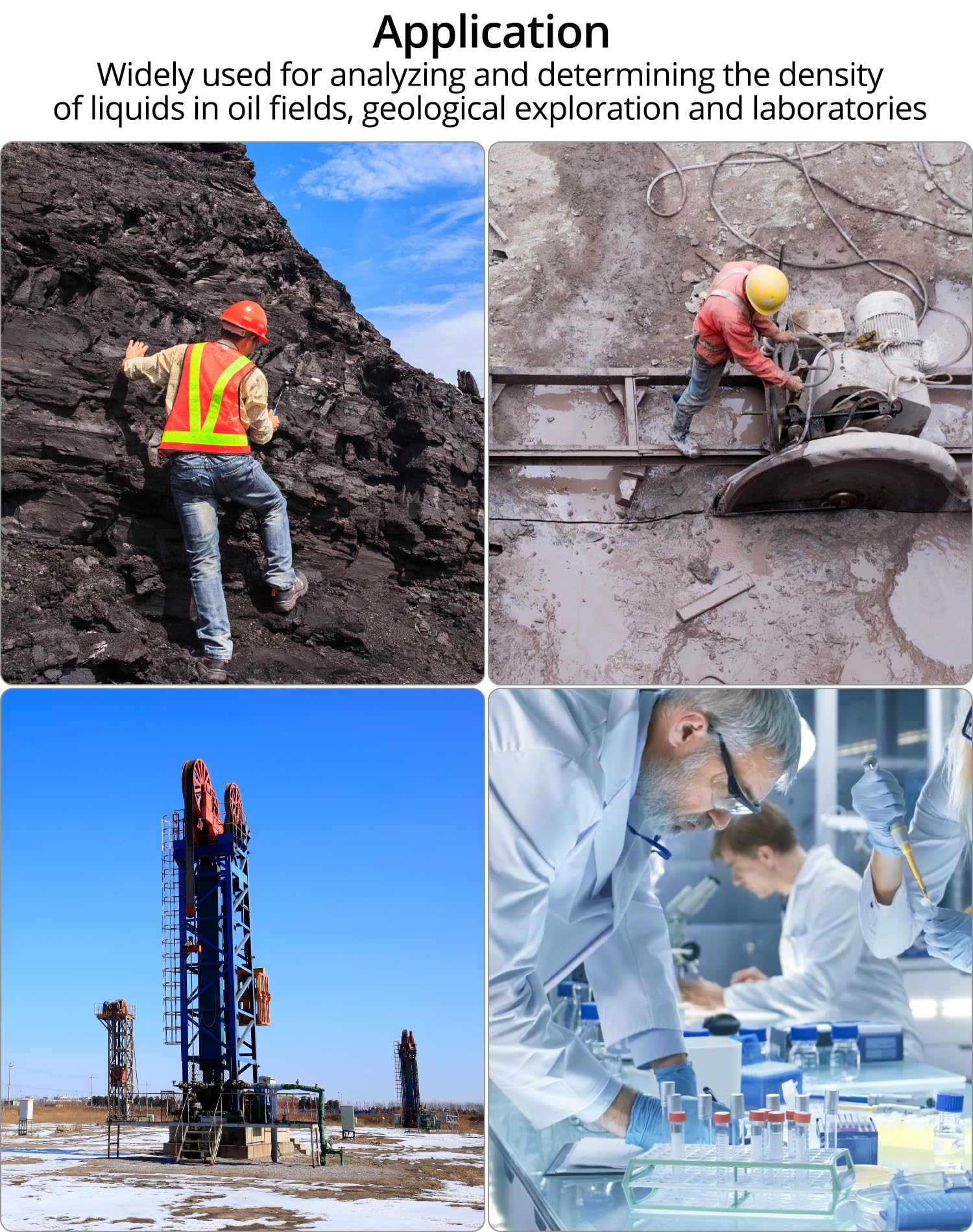 QWORK Hidrómetro de lodo – Densímetro líquido de escala de lodo de plástico de ingeniería 0,96-2,5 g/cm³, grado profesional 0,01 g/cm³, alta precisión y durabilidad, equilibrio de gravedad de lodo