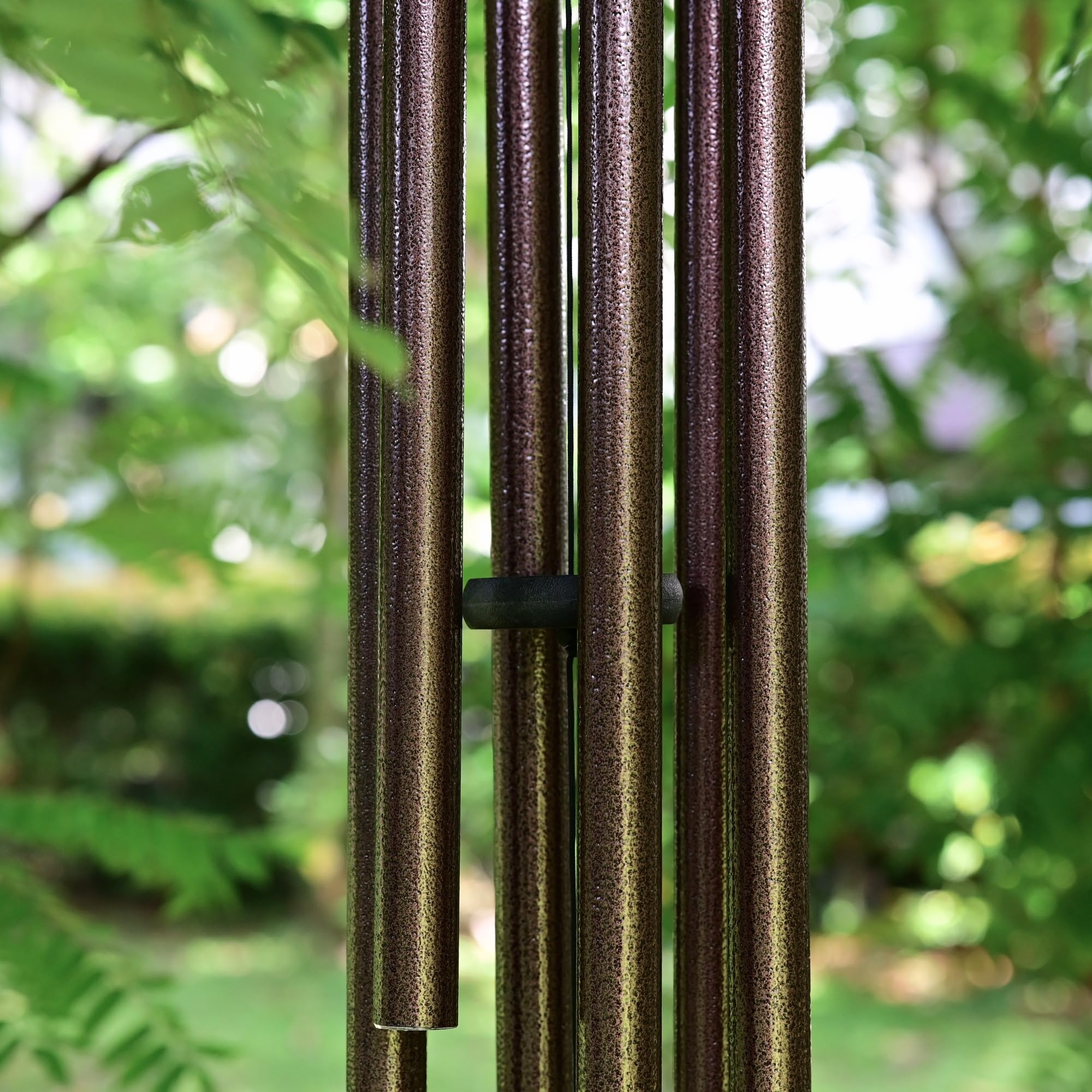 Vanquer Großes Windspiel für den Außenbereich, tiefer Ton, 121,9 cm, für den Außenbereich, tiefes Klangspiel, Windspiel, Gedenk-Windspiel, Beileidsgeschenk, Garten, Terrasse, Heimdekoration, Bronze