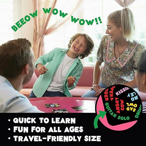 Miniatura 3 de UPROAR! Juego de cartas familiar a juego de sonido – Divertido juego rápido para niños mayores de 7 años, padres y adolescentes | Fácil de aprender,