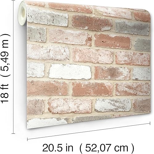 Miniatura 6 de RoomMates Papel pintado de ladrillo recuperado, RMK12194PL