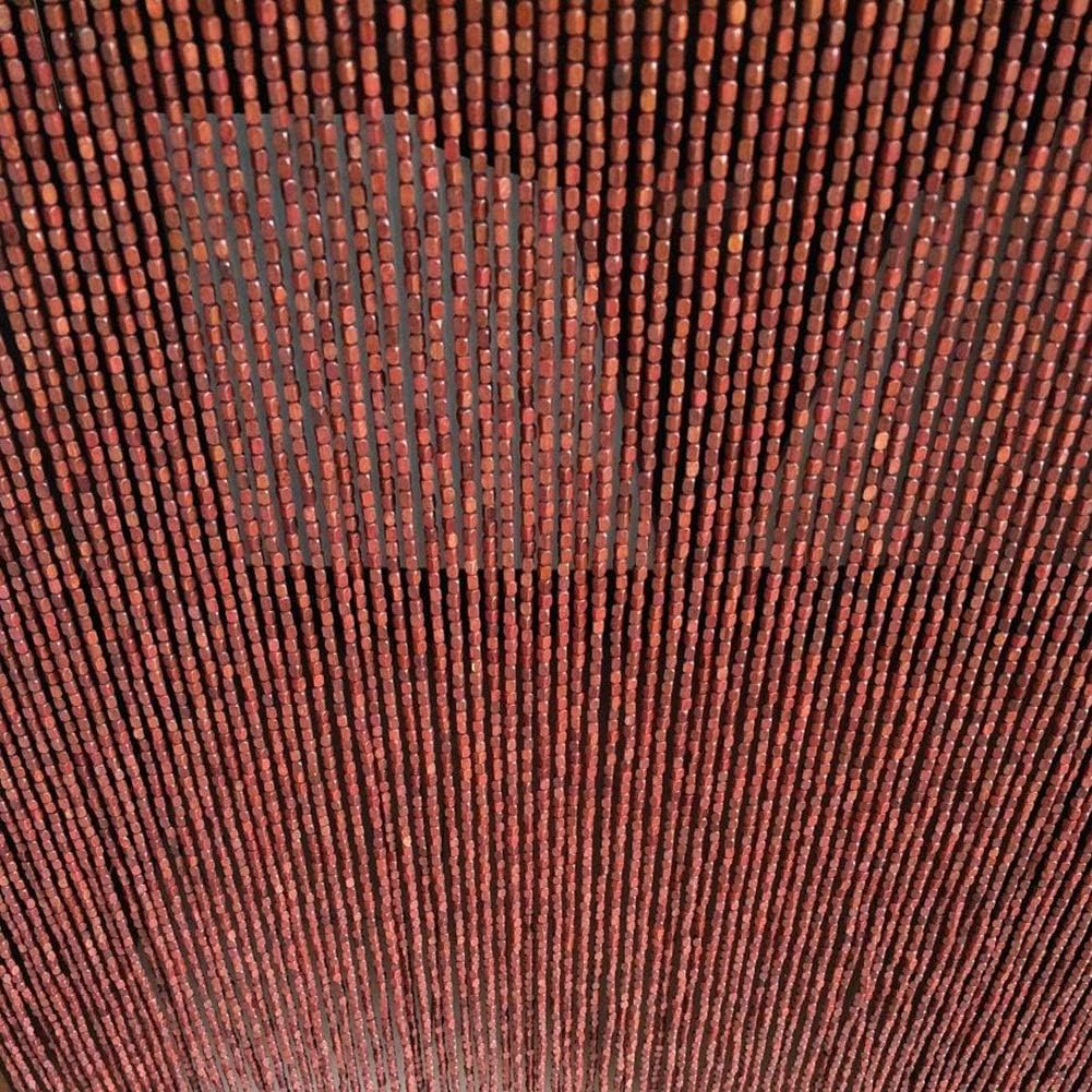 Wooden Beads Door String Curtains -60 Shares Home Décor Porch Hanging Porch Partition Party Events 4 Colors (Color : C Size : 90X200cm) (A 90x180cm)