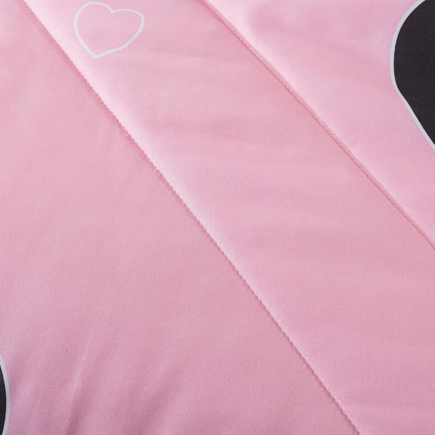 Caressma Girls Pink Comforter Set Twin Size - Blush Pink Cute Love Heart Print Comforter Bedding Set for All Seasons, Geometric Soft Microfiber Comforter Set with Pillowsham - Image 7
