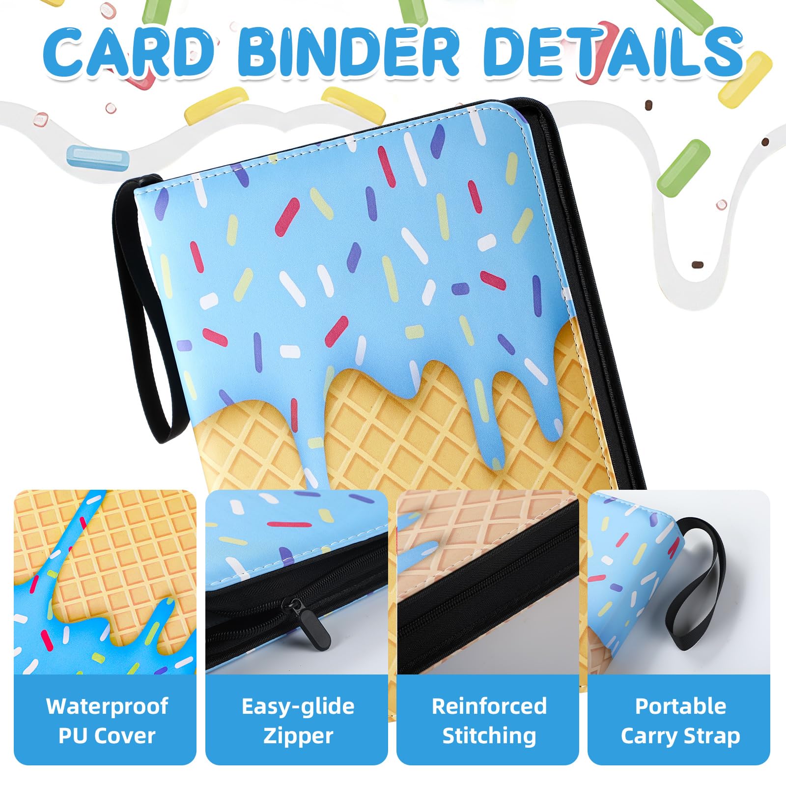 Lody Drip Baseball Card Folder Wymienne Karty Posiadacz Karty Kolekcjonerskie Etui Na Album Baseball Dla Dzieci Artykuły Do Gry Sportowe