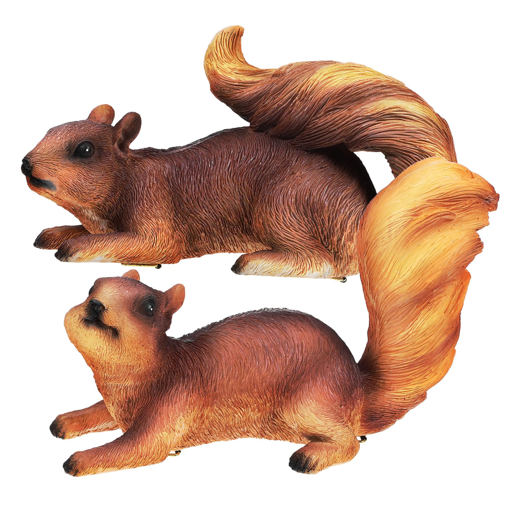 TOYANDONA 2pièces Statues Écureuil Réalistes Résine Décorations Extérieur pour Jardin Et Pelouse Figurines Animaux Artificielles
