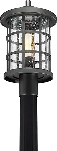 Miniatura 5 de Quoizel CSE9010EK Crusade - Soporte de poste para exteriores, 1 luz, 150 vatios, negro tierra (17 pulgadas de alto x 10 pulgadas de ancho)