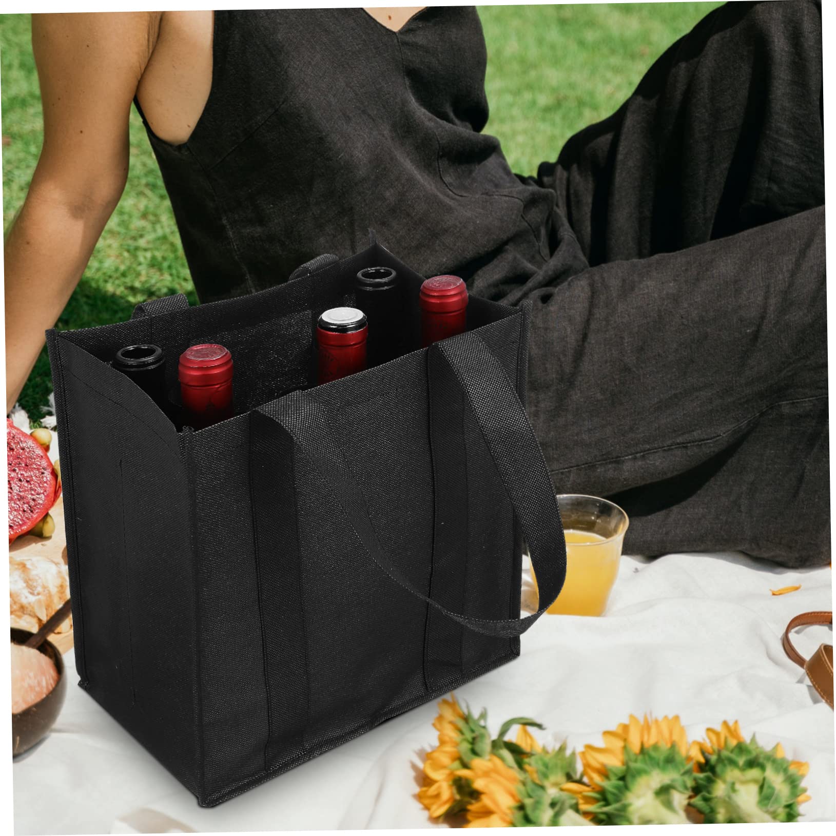 Non Tissés Paquet avec Compartiments 6 Pièces Porte-Bouteilles de Vin