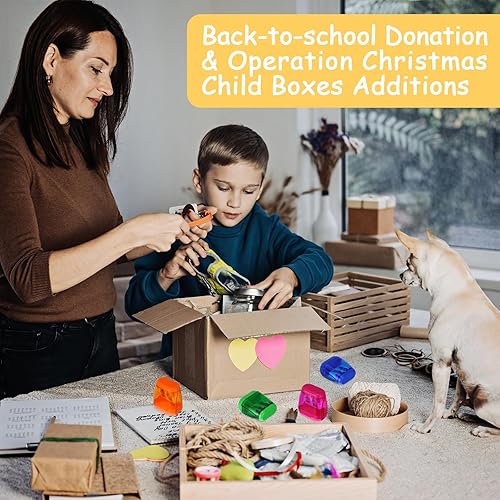 Miniatura 6 de Chivertion 24 sacapuntas para niños, sacapuntas manuales de doble agujero de colores surtidos con tapa para escuela, oficina, hogar, suministros de