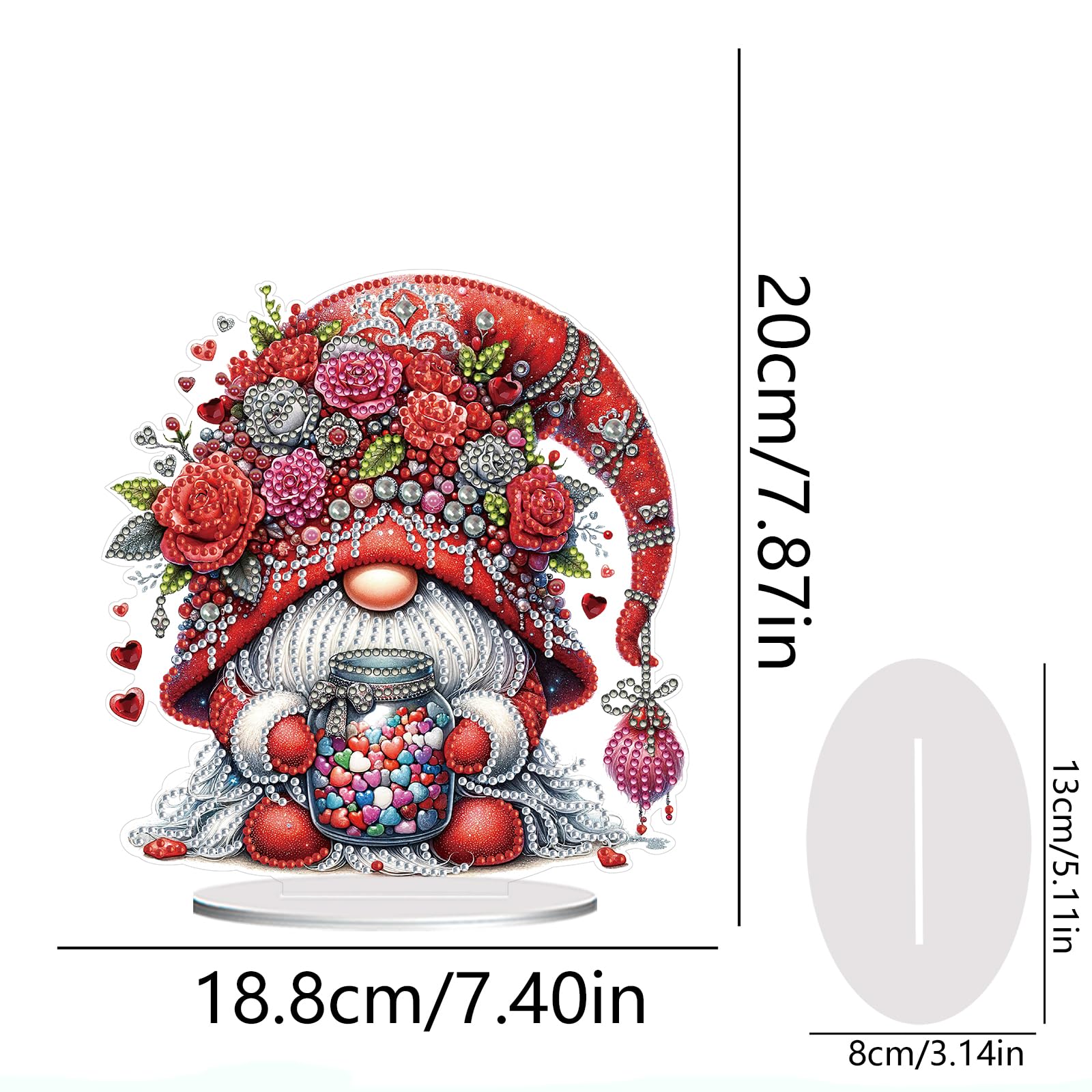 5D Diamond Art Tabletop Gnome Ornaments Kit - Image 2