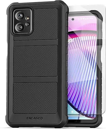 Miniatura 8 de Encased Funda de cinturón resistente para Moto G Power 5G 2023, funda protectora de cuerpo completo con protector de pantalla templado y clip de