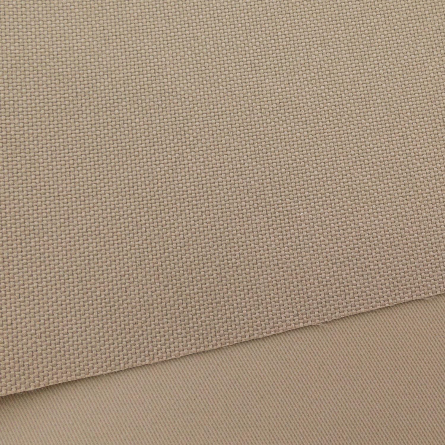 Premium Vinyl Back Emboss Waterproof Canvas 58 inch Khaki Fabric by The Yard (F.E.)