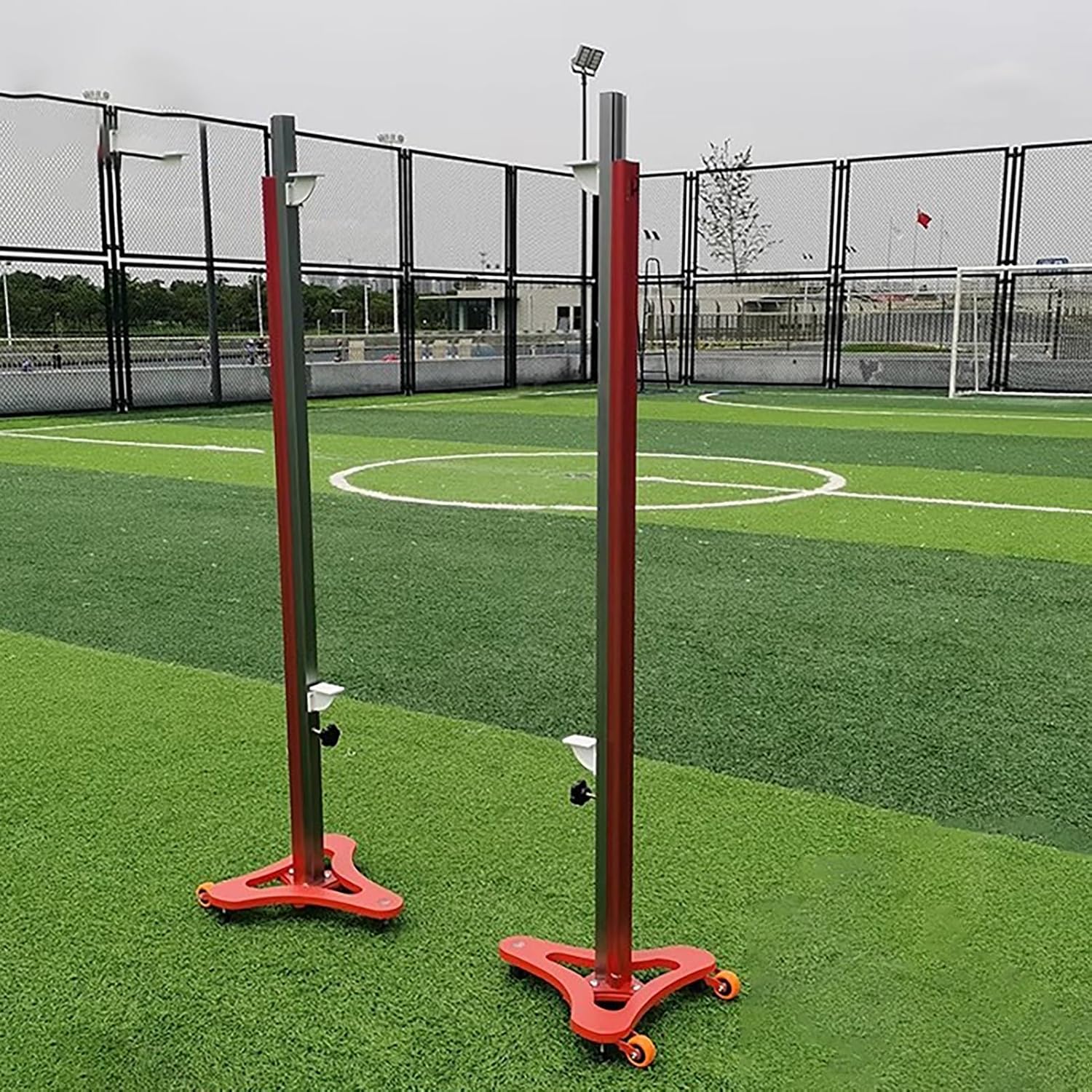 Aluminum High Jump Stand with Triangular Base, Competition Track and Field Jumping Training Equipment, Moveable Jumping Standards for School
