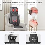 Snailax Shiatsu Cou & Massager du dos avec chaleur, Kneading complet du dos Shiatsu ou de massage enrouleur, coussin de chaise de massage avec réglage de la hauteur, masseur du dos pour cou et épaule, Dons pour les femmes/hommes/maman/papa
