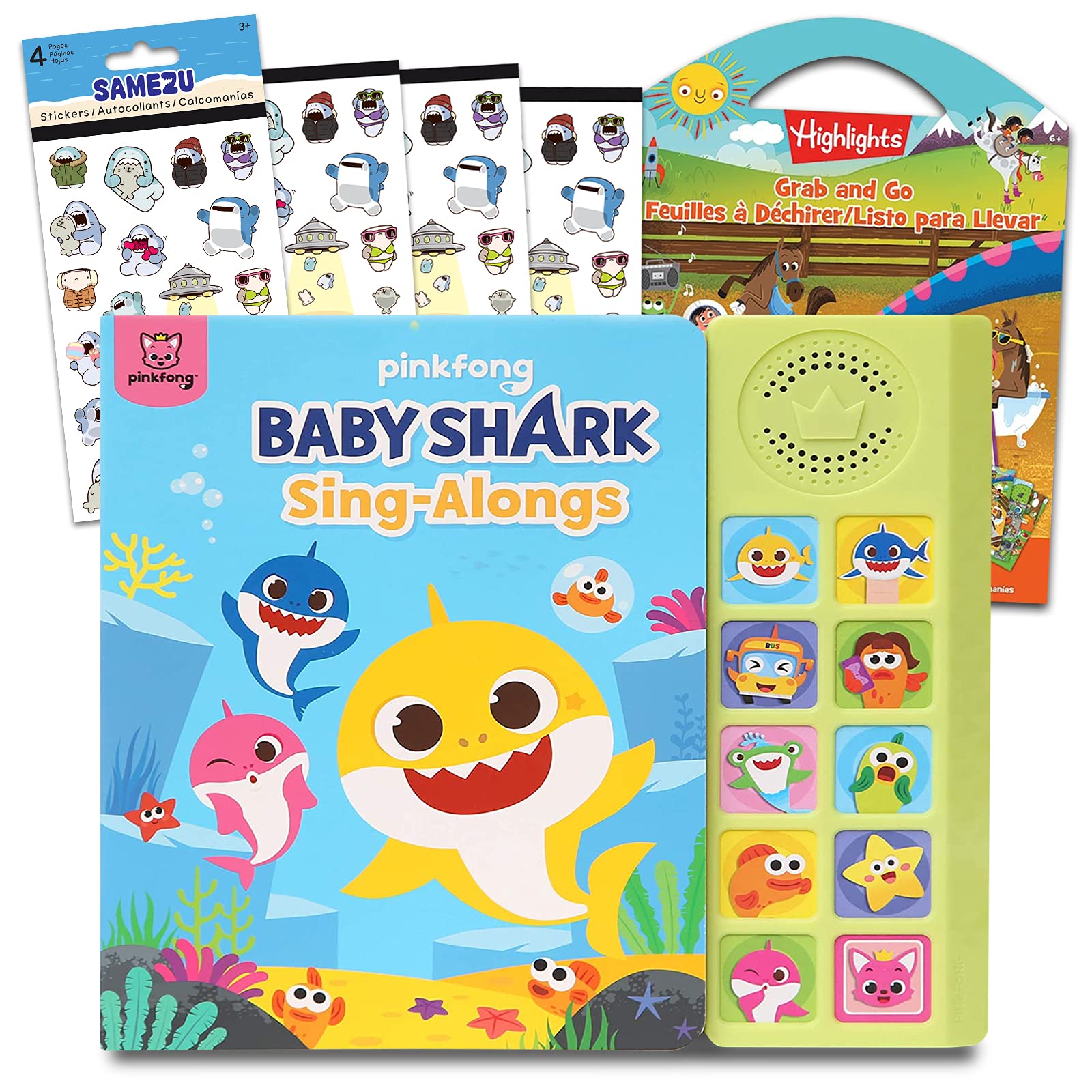 Buy Baby Shark Sing Along Book for Kids, Toddlers 3 Pc Bundle with Baby Shark Singing Sound