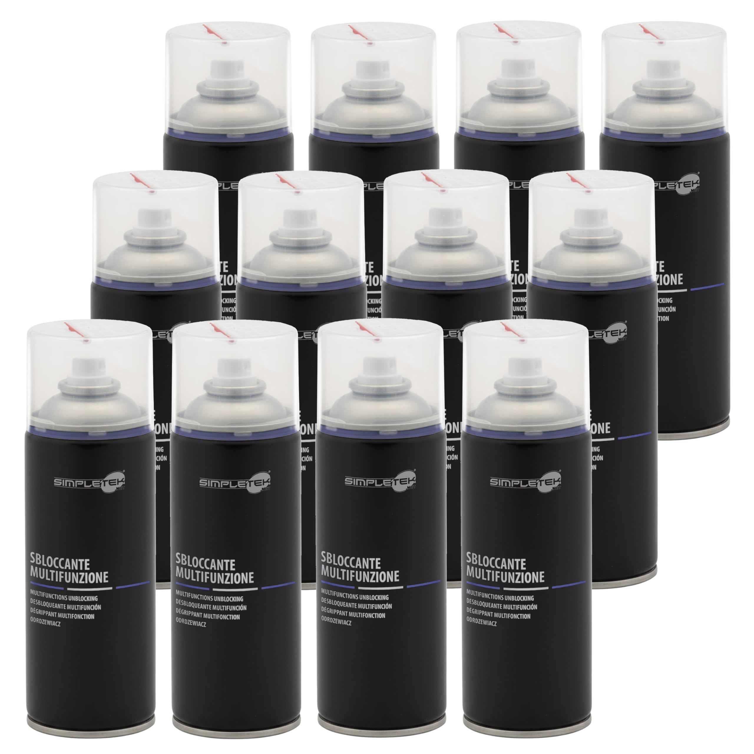 SIMPLETEK - 12X Sbloccante Multifunzione Spray Bomboletta Tanica Dadi Bulloni Giunti Filetti S152 400ml (12 pezzi)