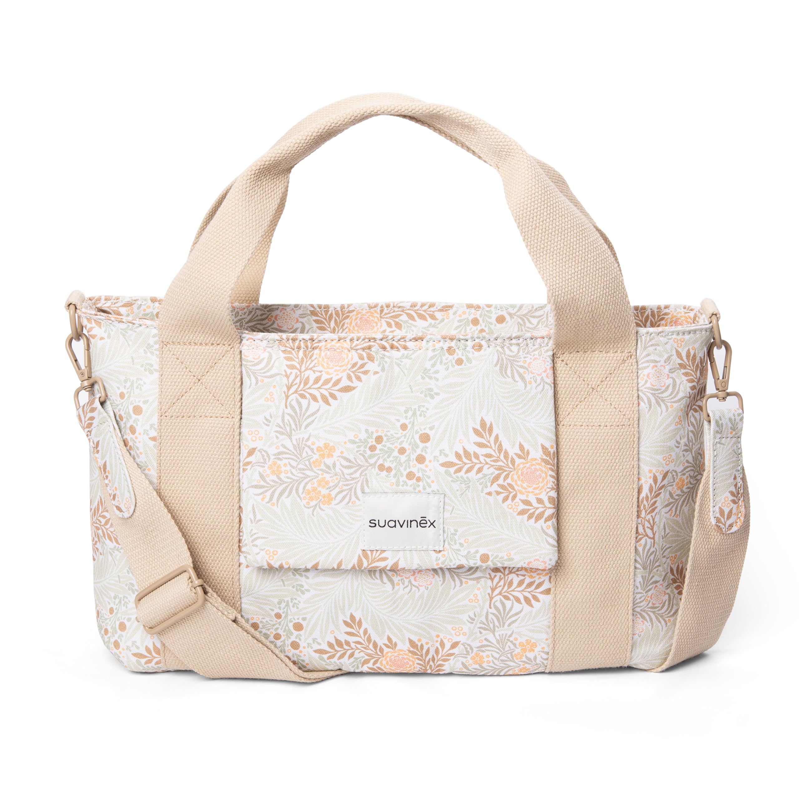 Suavinex Borsa Maternità Organizer per Passeggino con Manici Regolabili, Chiusura a Cerniera, Beige