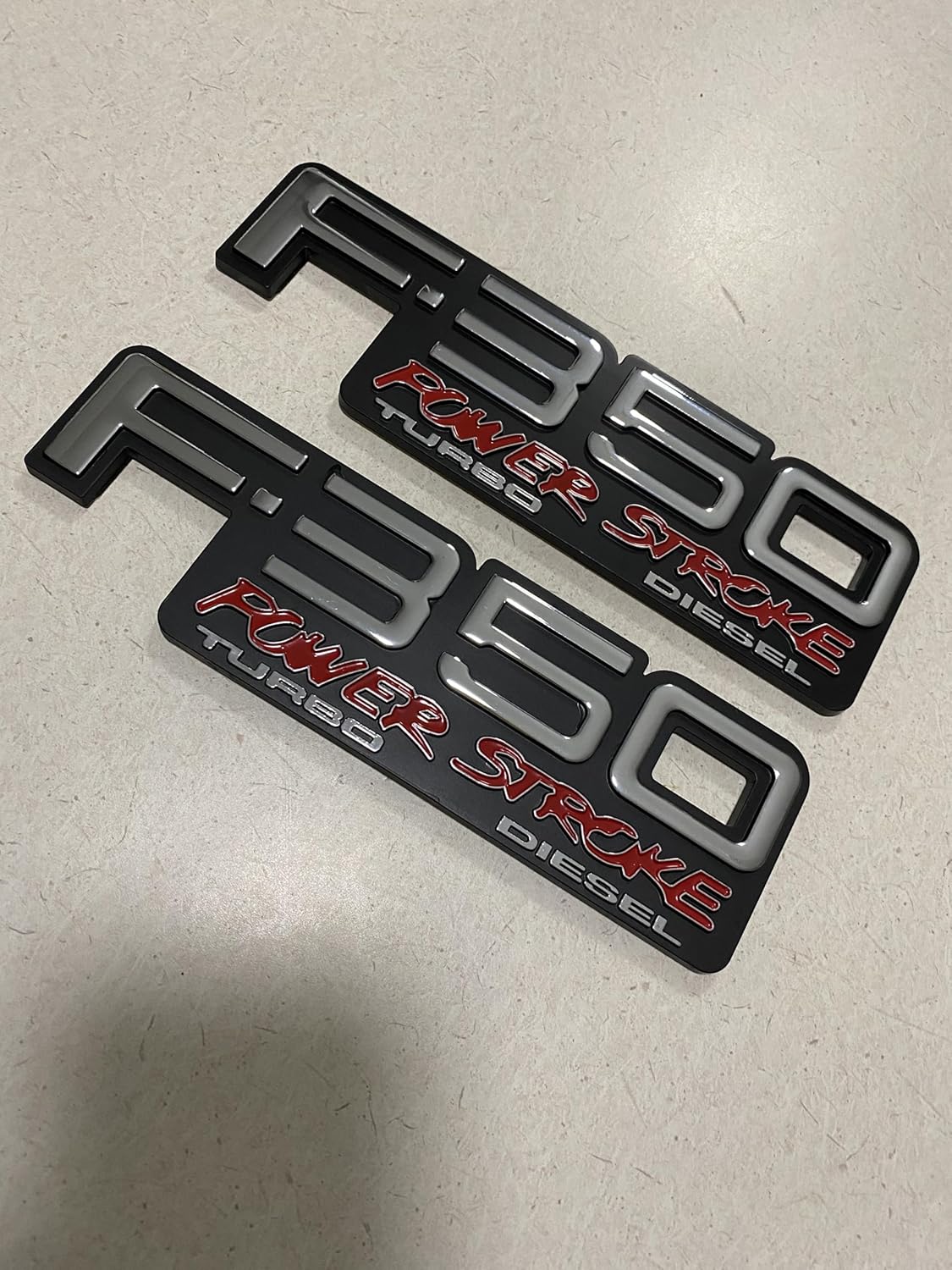 2 Pack New 350 Power Turbo Diesel Emblem Left Right Side 3D Badges Compatible with 350 Nameplate