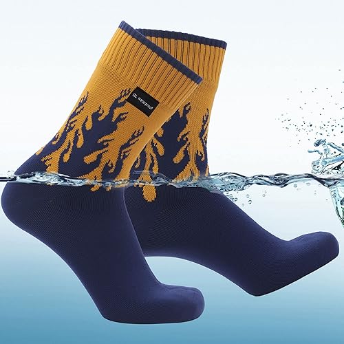 Vista 8 de Calcetines impermeables para hombres y mujeres, para deportes al aire libre, transpirables, impermeables, para senderismo, camping, vadeo, trekking