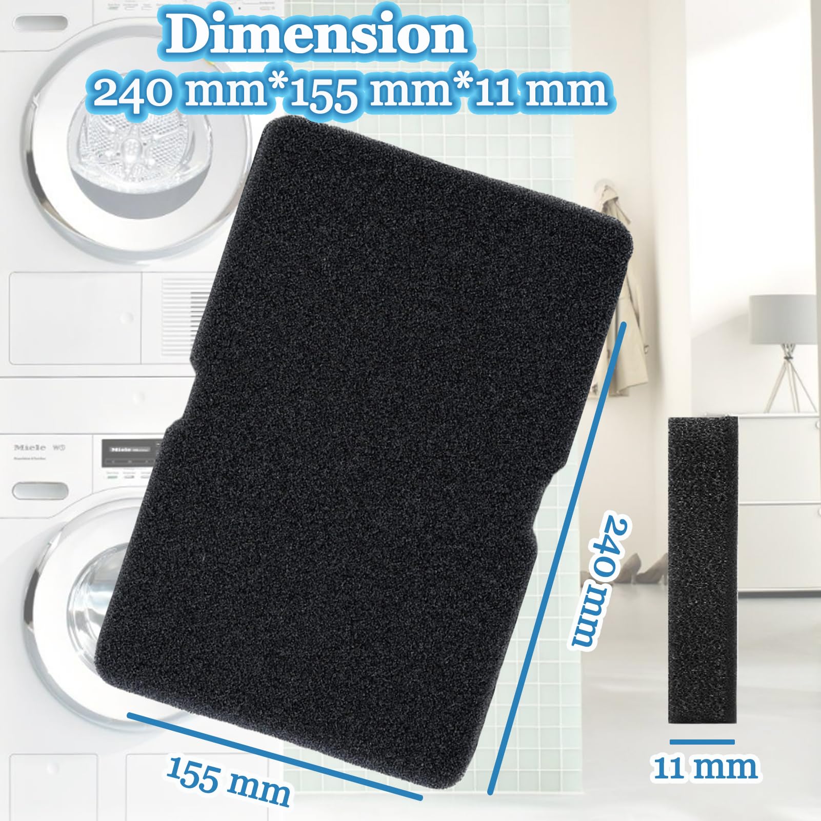 Trockner Filter Für BEKO, Grundig, Blomberg – Wiederverwendbar, Einfach Zu Wechseln – Filterwatte 2964840100